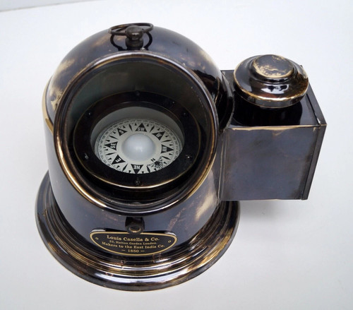 Brass oil lamp binnacle - brass,