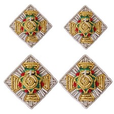 British Army Officers Mess Dress Pips, Silver