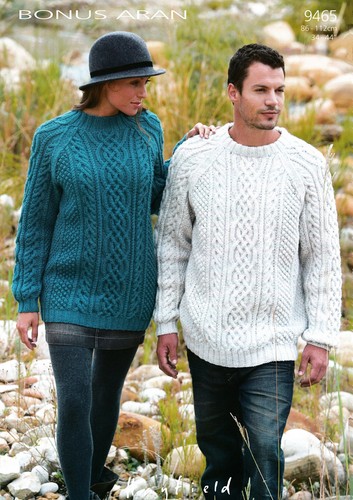 Unisex his hers sweater aran - hers,
