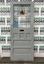 STAINED GLASS FRONT DOOR 1930s