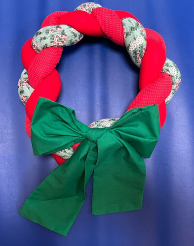 Fabric christmas wreath with - fabric,