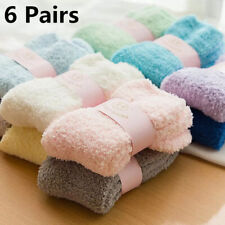 6 Pairs Christmas Soft Ladies Fluffy Lounge Cosy Bed Socks Winter Warm Gift Bag