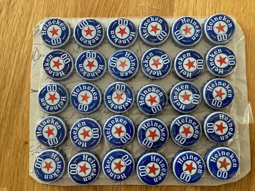Heineken beer bottle tops - heineken,