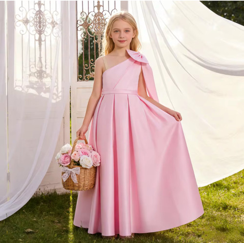 Girls long flower bridesmaid - girls,