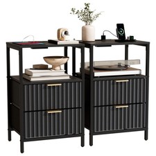 Bedside Table Set of 2 With