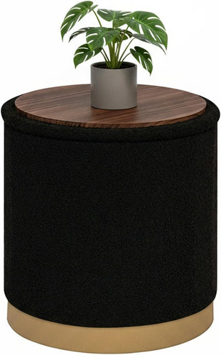Ottoman storage round folding - ottoman,