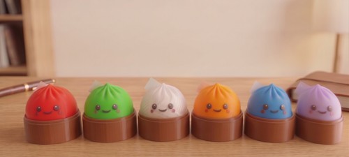 Printed kawaii dumpling - kawaii,
