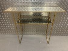 Oka Merle Console Table - Antiqued Glass For Kitchen Dining Lounge Hallway
