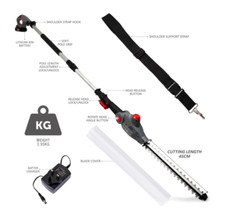 20V Electric Cordless Hedge Trimmer Telescopic Handle Grade A Battery Included