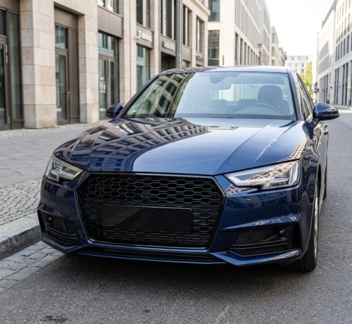 Gloss black honeycomb front - black,