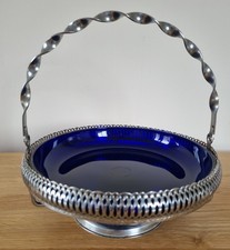 Vintage cobalt blue glass and