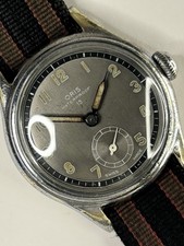 ORIS Vintage 1940’s Men’s Manual Bullseye Dial Sub-Seconds Silver Watch