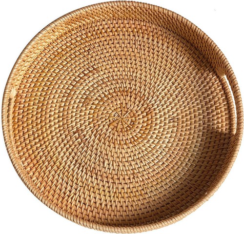 Round rattan tray - cm,