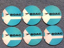 Six x Vintage BOAC Coasters