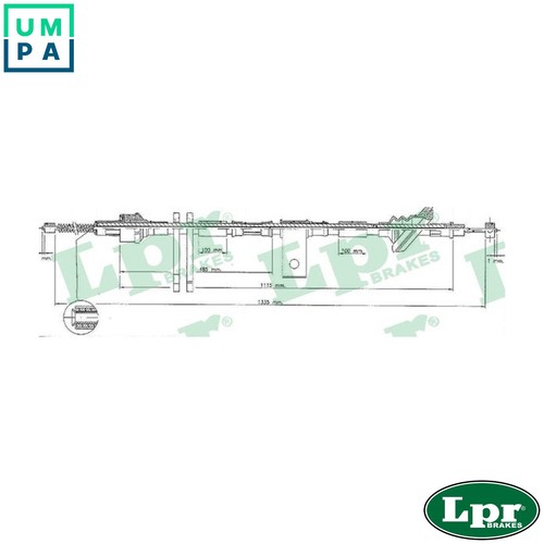 Cable pull parking brake - cable,