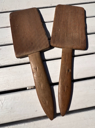 Vintage antique wooden ridged - vintage,