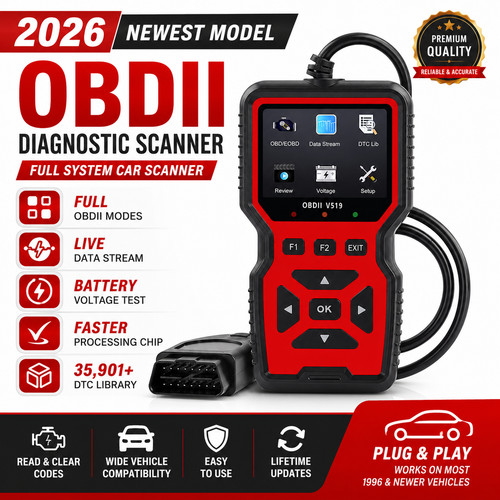 2026 v519 obd2 scanner - v519, car