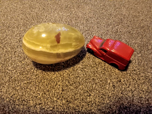 Large onyx stone egg earthy - large,
