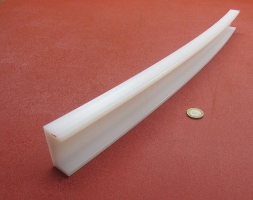 Uhmw white channel wall - u, 1/4"