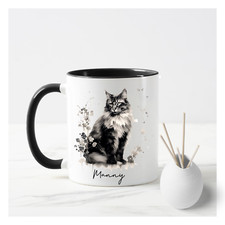 FREE POST MAINE COON CAT WHITE