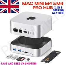 NEW Mac Mini M4, M4 Pro Hub & Stand with NVMe SSD Enclosure 11 in 1 USB Micro SD