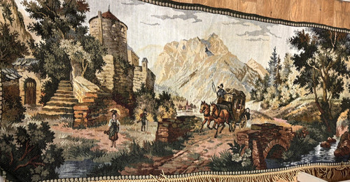Vintage woven tapestry wall - vintage,