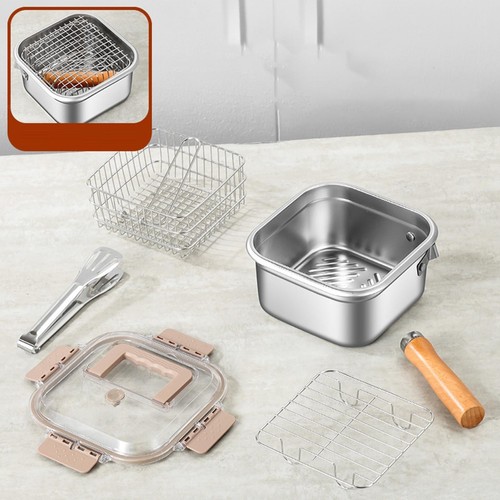Small deep fryer pot stainless - small,