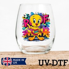 Tweety 8pcs UV DTF Stickers - Glass Laptop Tumbler Cup bd461