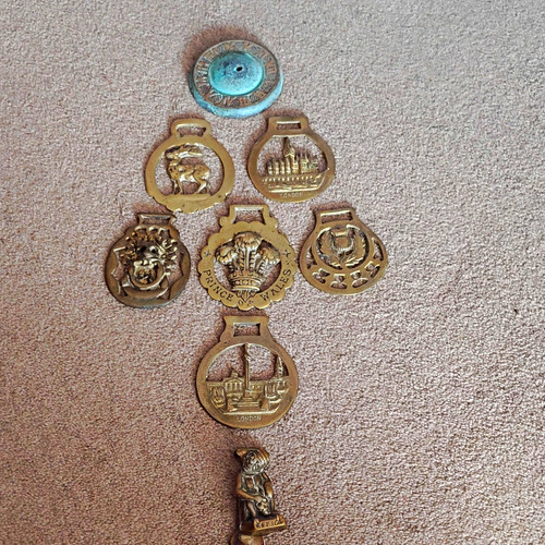 Brass horse brasses - brass, mixed