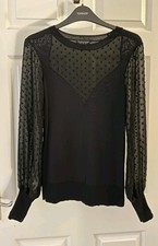 Topshop Black Heart Polka Dot