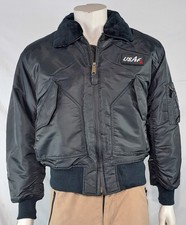 Highlander MA2 Bomber Jacket Faux Fur Collar Padded Quilted Black USAF Small