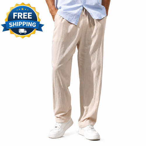 Men cotton linen pant - cotton, casual
