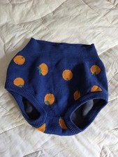 Bobo Choses Kids Knit Shorts Blue Oranges 6 7 Years