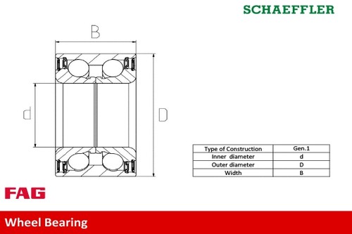 Front wheel bearing - front,