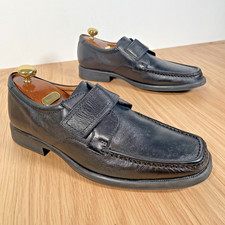 Clarks Moccasin Shoes Mens UK 9.5 G Huckley Roll Smart Leather Touch Fasten