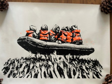 Banksy Migrant Glastonbury