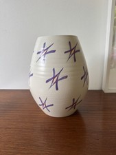 Poole Pottery Vase 1950s shape 716 FSU pattern Purple stars A.B. Read R.Pavely