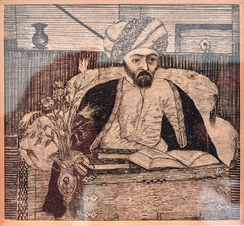 Original framed etching - , of