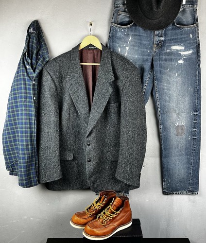 Harris tweed wool blazer - harris,