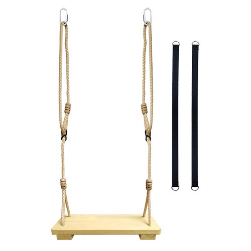 Wooden swing seat hanging - swing, set