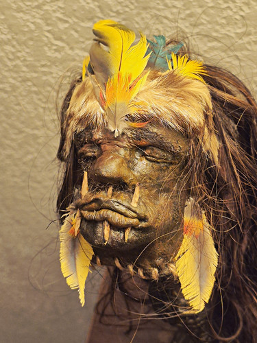 Jivaro tsantsa shrunken head - jivaro/tsantsa,
