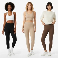 Ladies High Waist Ribbed