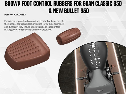 Brown foot control - brown, rubber
