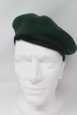 All Wool Mens Green Military Beret Commando British Cap Hat 57 to 59 cm New