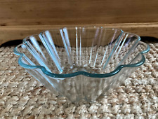 Vintage Pyrex 23cm 824 Fluted Clear Glass Jelly Trifle Brioche Bowl France