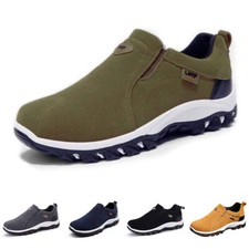 Mens Slip on Sport Shoes Outdoor Loafers Casual Walking Sneakers Hiking Trainers