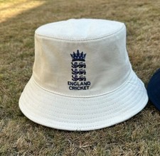 Great Quality England Cricket Crest Off White (Cream) Bucket Hats @ £15.95p Each