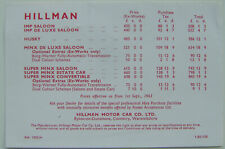 Hillman Minx Super Minx Husky