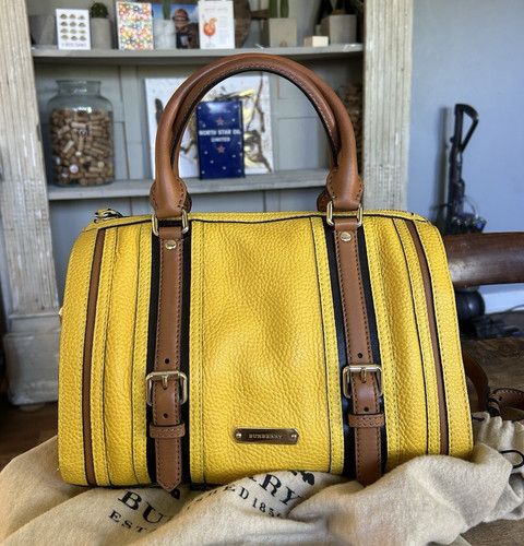 Burberry leather boston - burberry,
