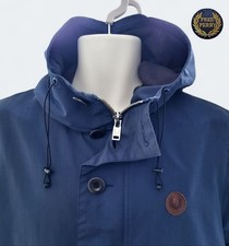 Fred Perry lined Mountain Blue Parka - Med/Large - Mod -Casual classic 